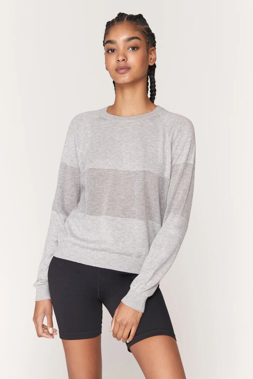Spiritual Gangster On The Go Sweater Heather Gray Size XS